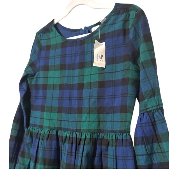 Gap Kids Plaid Long-Sleeve Dress Size Medium (8) Holiday & Winter Style - Picture 2 of 4